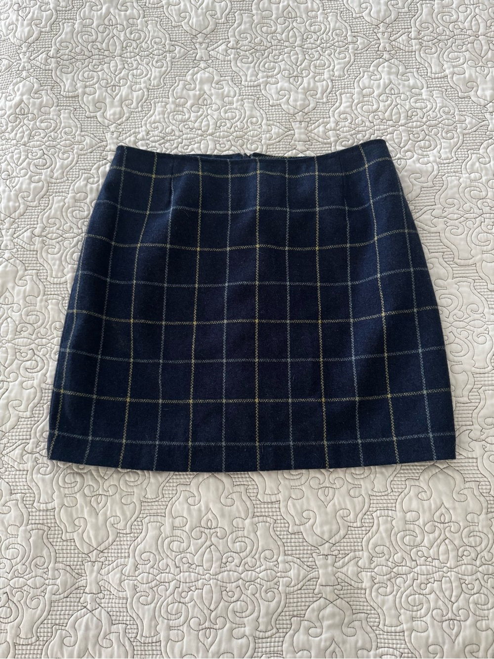 Vintage Old Navy Plaid Wool Blend Mini Skirt